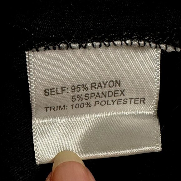 Gothic Crochet Lace Scoop Neck Cap Sleeve Black Top M – Witchy Chic Romantic - Picture 5 of 6